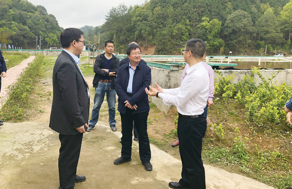 贛州市副市長胡聚文調(diào)研我司定南馬山逕、石陂角稀土尾水收集處理站