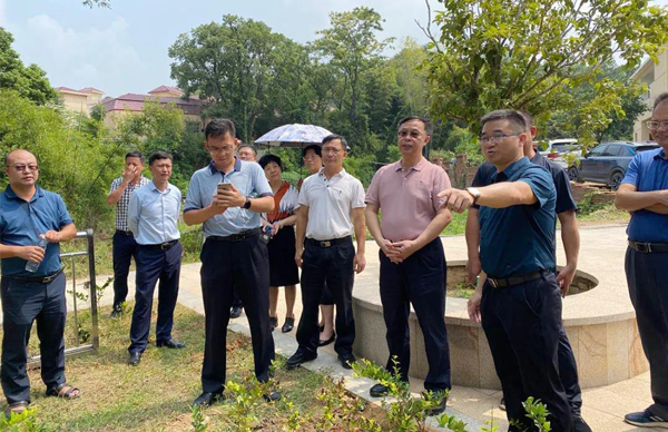廣東省生態(tài)環(huán)境廳、江西省生態(tài)環(huán)境廳考察調(diào)研我司農(nóng)村生活污水處理站
